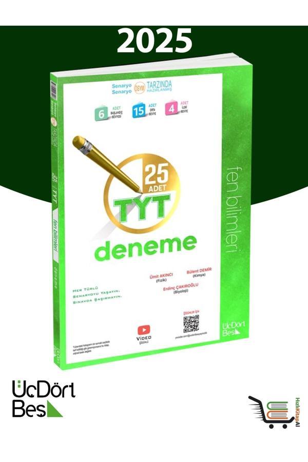 345-2025 Model 25'li TYT Fen Bilimleri Denemesi - Üç Dört Beş Yayınları - Image 1