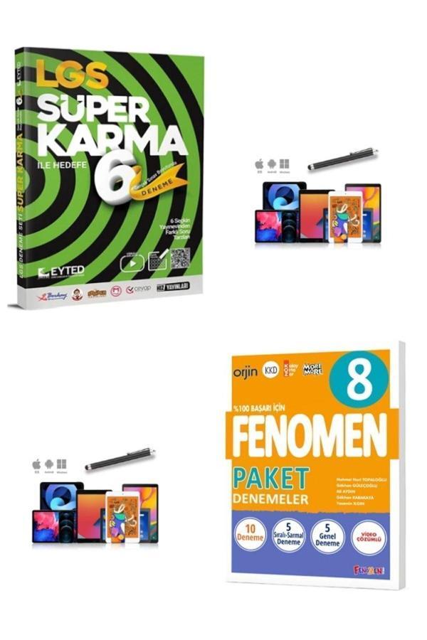 2025 Güncel Lgs 8.sınıf 10 Paket Deneme Eyted Lgs Süper 6 Karma Deneme Seti Dokunmatik Kalem - Fenomen Yayıncılık - Image 1