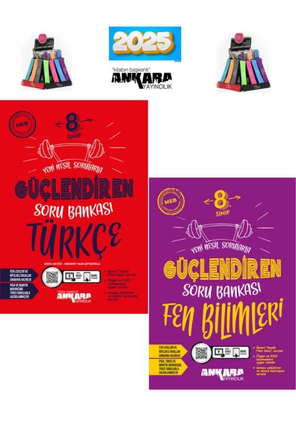 Güncel 8.Sınıf Lgs Hazırlık Güçlendiren Fen Bilimleri-Türkçe Soru Bankası Seti(2Kitap)+Kalemlik - Ankara Yayıncılık - Image 1