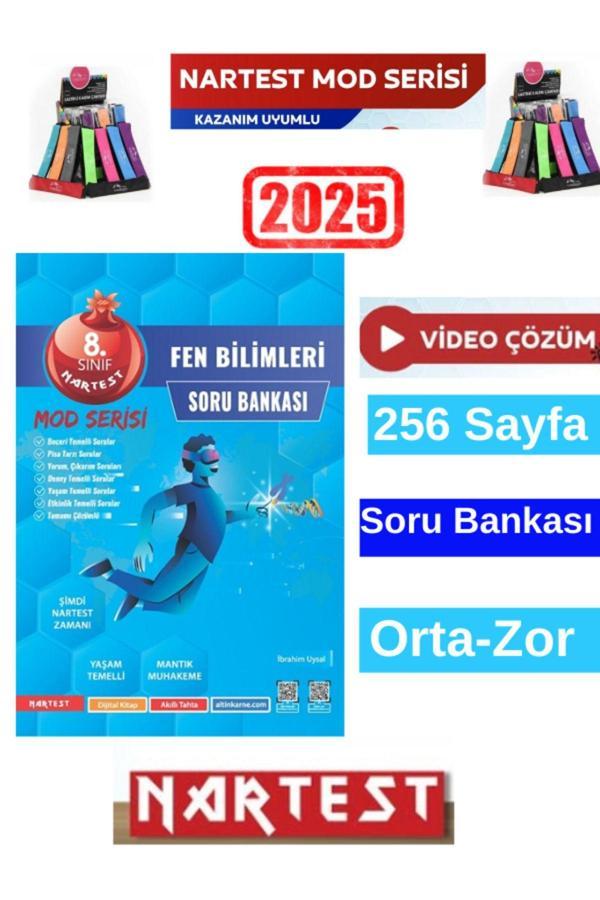 Nartest Yayınları Mod Serisi 2025 8.Sınıf Fen Bilimleri  Video Çözümlü Soru Bankası+Kalemlik - Nartest Yayınevi - Image 1