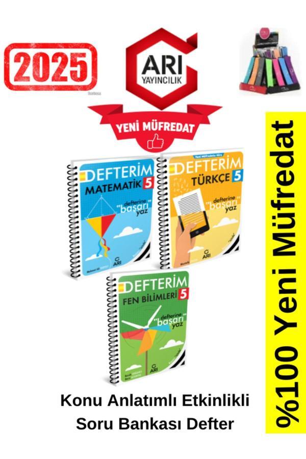 Arı Yayınları 2025 5.Sınıf Matematik-Fen-Türkçe Konu Anlatımlı Etkinlik Defter+Kalemlik - Arı Yayıncılık - Image 1