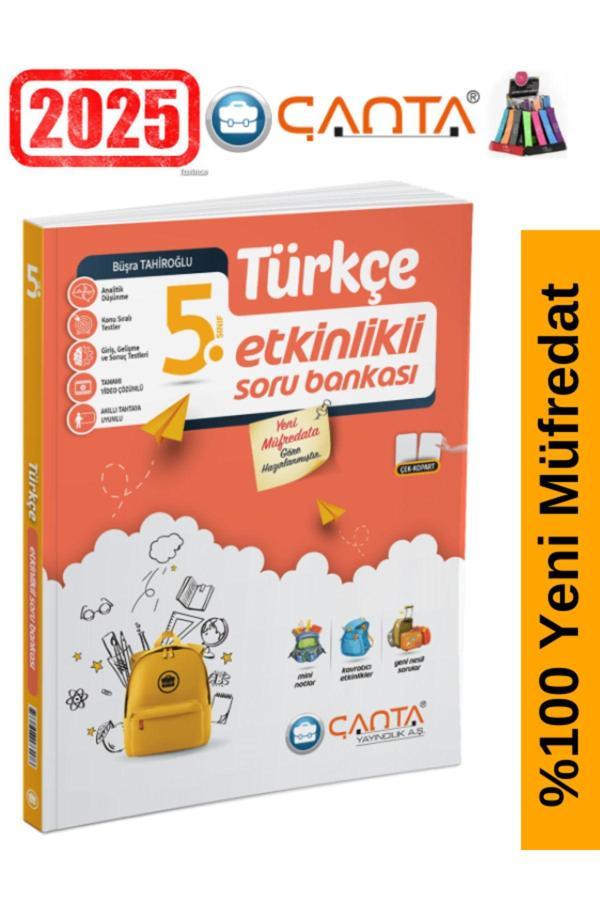 Çanta Yayınları 5.Sınıf Türkçe Video Çözümlü Etkinlikli Soru Bankası+Kalemlik - Çanta Yayınları - Image 1