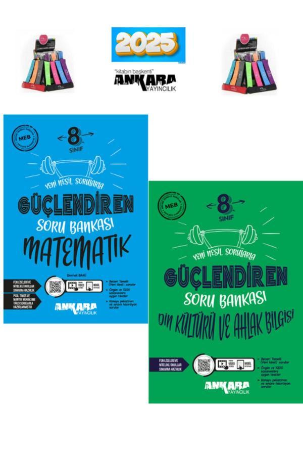 Güncel 8.Sınıf Lgs Hazırlık Güçlendiren Matematik-Din Soru Bankası Seti(2Kitap)+Kalemlik - Ankara Yayıncılık - Image 1