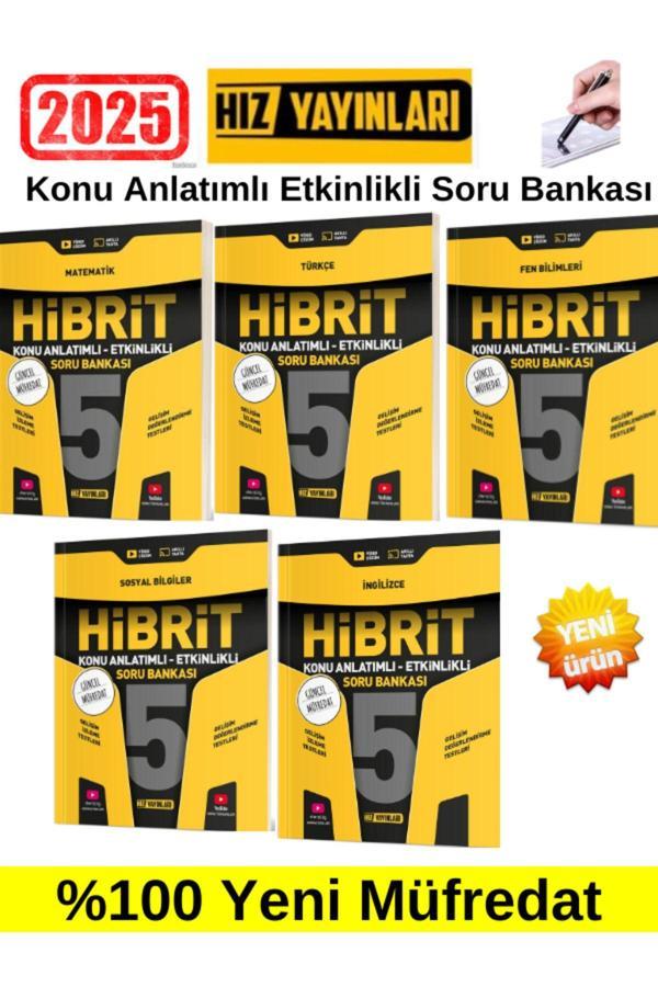 2025 5.Sınıf Hibrit Mat-Türkçe-Fen-Sosyal-İngilizce Konu Anlatımlı Etkinlikli SoruBankası+Kalem - Hız Yayınları - Image 1