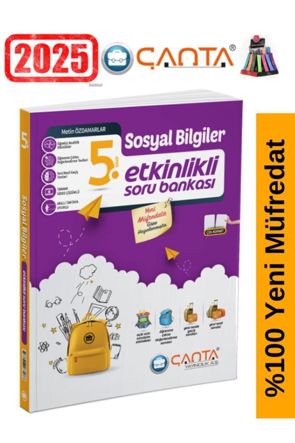 Çanta Yayınları 5.Sınıf Sosyal Bilimler Video Çözümlü Etkinlikli Soru Bankası+Kalemlik - Çanta Yayınları - Image 1