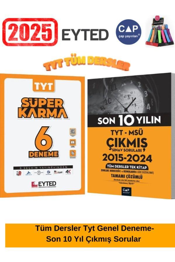 Çap Tyt-Msü Konu Konu Son 10 Yıl Çıkmış Soru+3d Eyted Tyt Süper Karma Genel 6 Deneme+Kalemlik - Çap Yayınları - Image 1