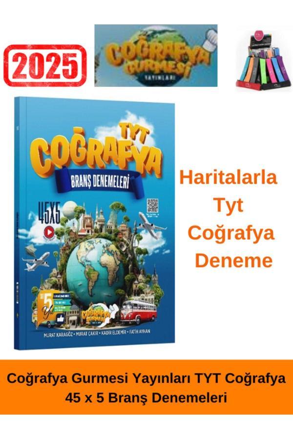Coğrafya Gurmesi Yayınları TYT Coğrafya 45 x 5 Branş Denemeleri+Kalemlik(Yeni Ürün) - Coğrafya Gürmesi - Image 1