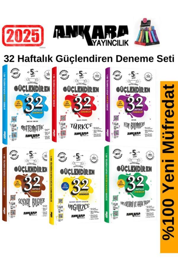 Ankara 5.Sınıf Güçlendiren Tüm Dersler 6 Kitap (M-T-F-S-D-İ)32 Haftalık Deneme Seti+Kalemlik - Ankara Yayıncılık - Image 1