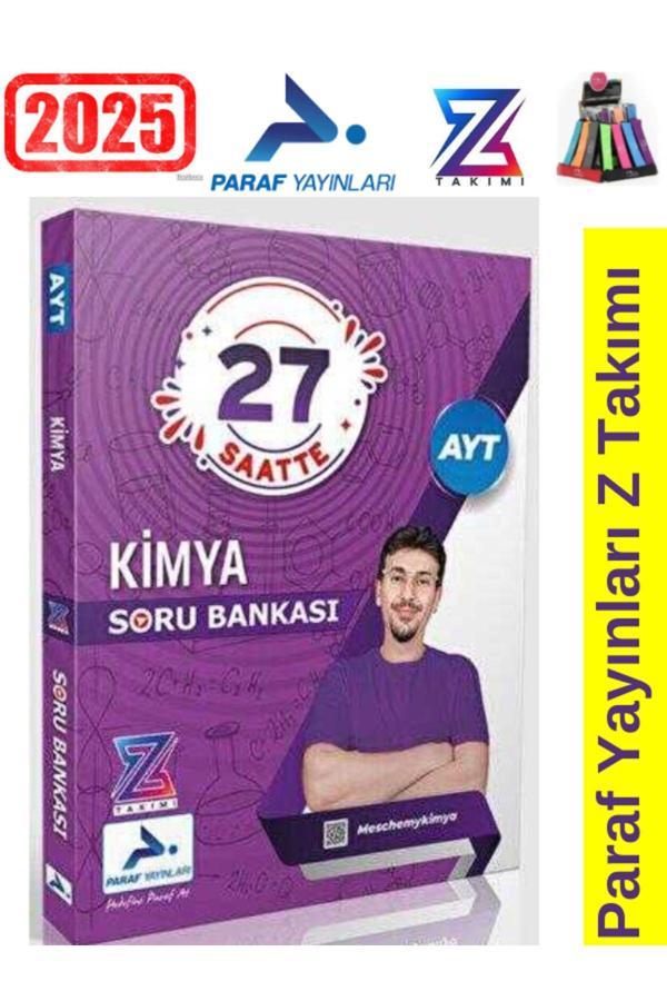 2025 Paraf Yayınları Paraf Z Takım AYT Kimya 27 Saatte Video Soru Bankası+Kalemlik - Paraf Yayınları - Image 1