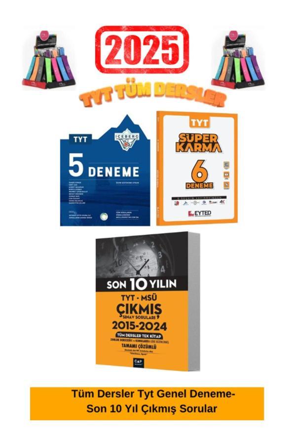 Çap Tyt-Msü Son 10Yıl Çıkmış Soru+Okyanus Tyt Iceberg 5Deneme-3D Eyted Tyt Süper Karma 6 Deneme - Çap Yayınları - Image 1