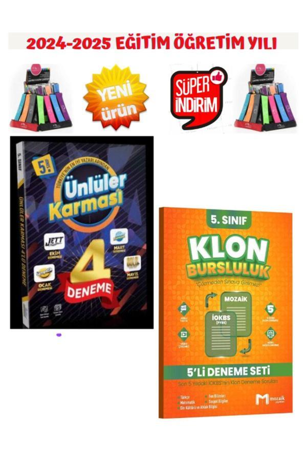2025 5.Sınıf Tüm Dersler 4 Farklı Yayın Deneme++Mozaik Yayınları 5.Sınıf Klon 5li Deneme+Kalemlik - Fenomen Yayıncılık - Image 1