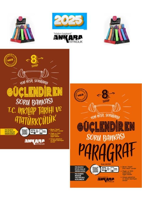 Güncel 8.Sınıf Lgs Hazırlık Güçlendiren İnk.Tarihi-Paragraf  Soru Bankası Seti(2Kitap)+Kalemlik - Ankara Yayıncılık - Image 1
