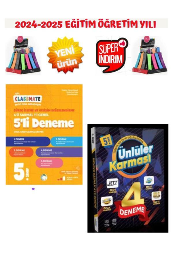 2025 Classmate Tüm Dersler 5.Sınıf 5li Deneme+Ünlüler 5.Sınıf Tüm Dersler 4 farklı Yayın Deneme - Okyanus Yayıncılık - Image 1