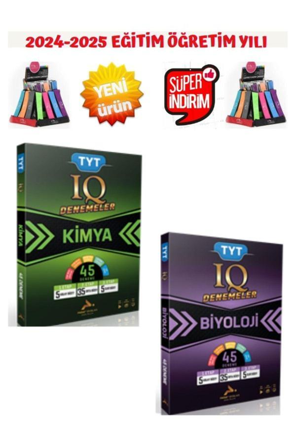 Paraf 2025 Tyt IQ Kimya45+Biyoloji45 Video Çözümlü Deneme Seti+Kalemlik - Paraf Yayınları - Image 1