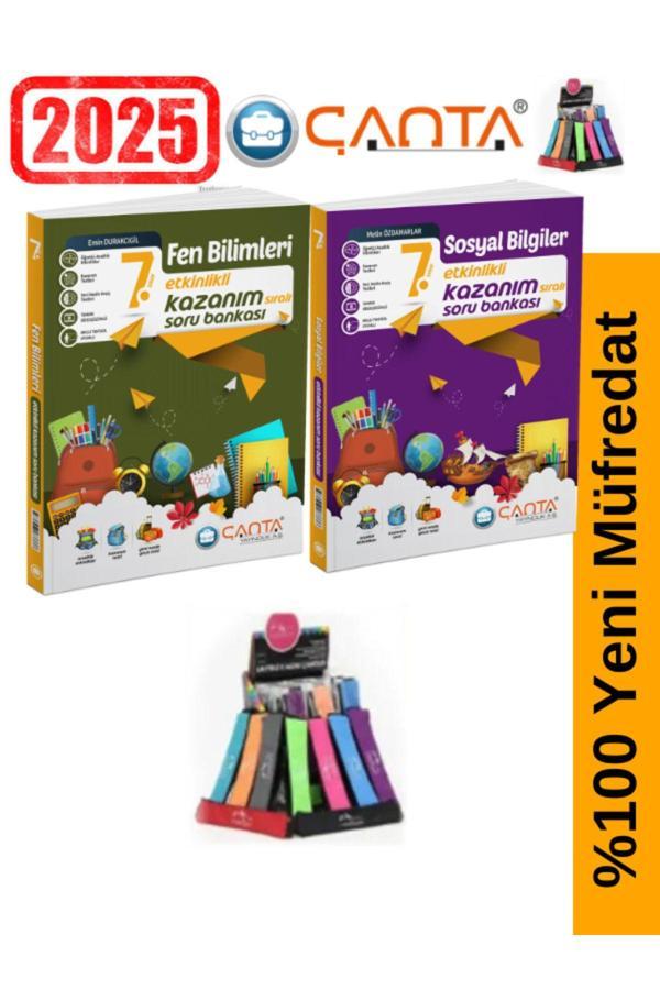 Çanta Yayınları 7.Sınıf Fen-Sosyal Video Çözümlü Etkinlikli Soru Bankası+Kalemlik - Çanta Yayınları - Image 1
