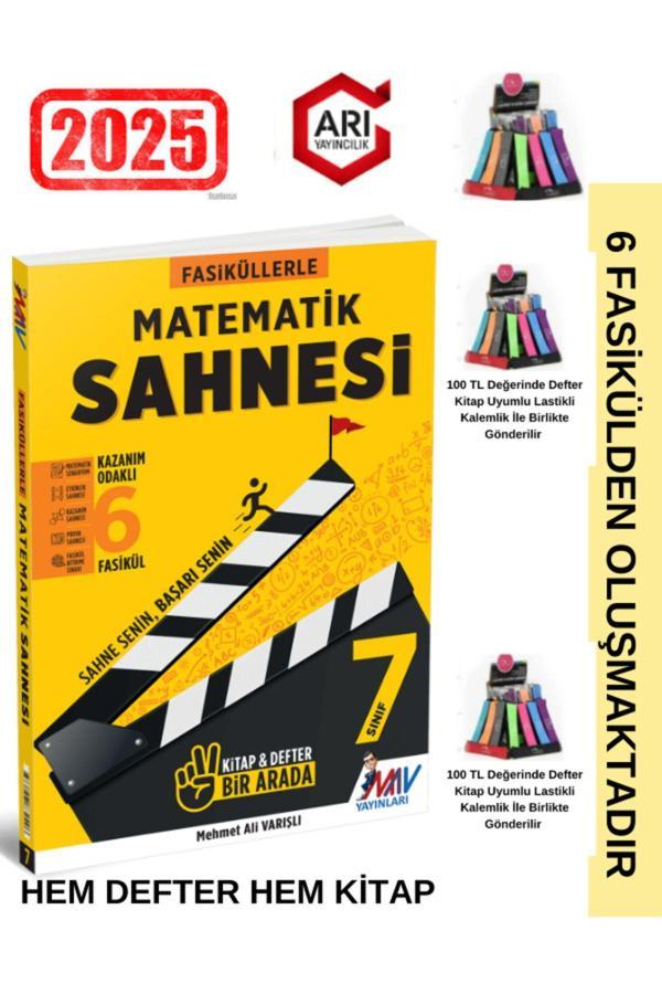 Arı  2025 7.Sınıf Matematik Sahnesi Fasiküllerle Konu Anlatımlı Soru Bankası+Kalemlik(2Kitap1Arada) - Arı Yayıncılık - Image 1