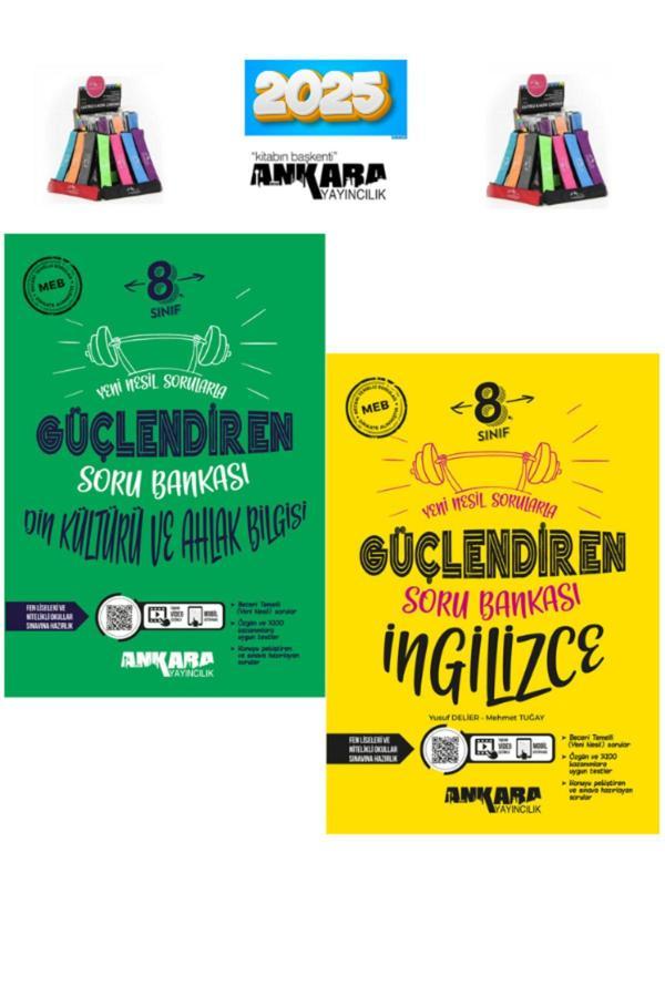 Güncel 8.Sınıf Lgs Hazırlık Güçlendiren Din-İngilizce Soru Bankası Seti(2Kitap)+Kalemlik - Ankara Yayıncılık - Image 1