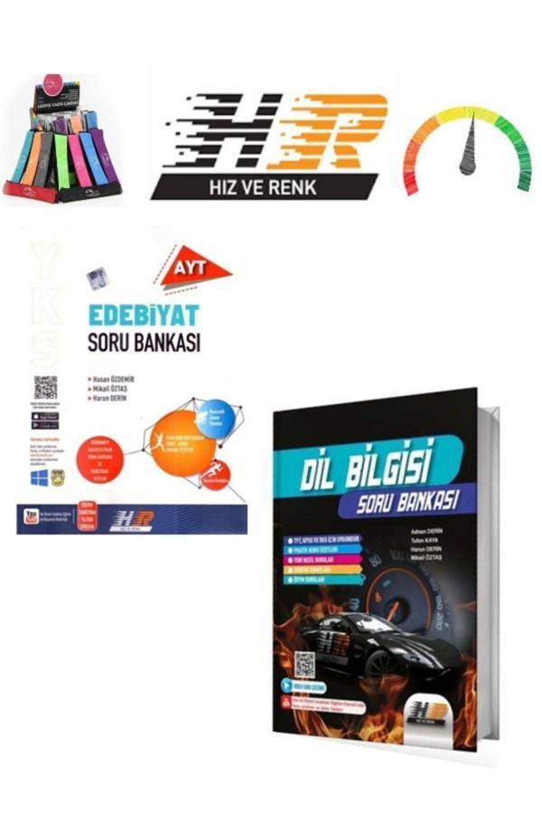 Güncel Ayt TytAyt Dilbilgisi-Ayt Türk Dili Edebiyatı Video Çözümlü Soru Bankası Seti+Kalemlik - Hız ve Renk Yayınları - Image 1