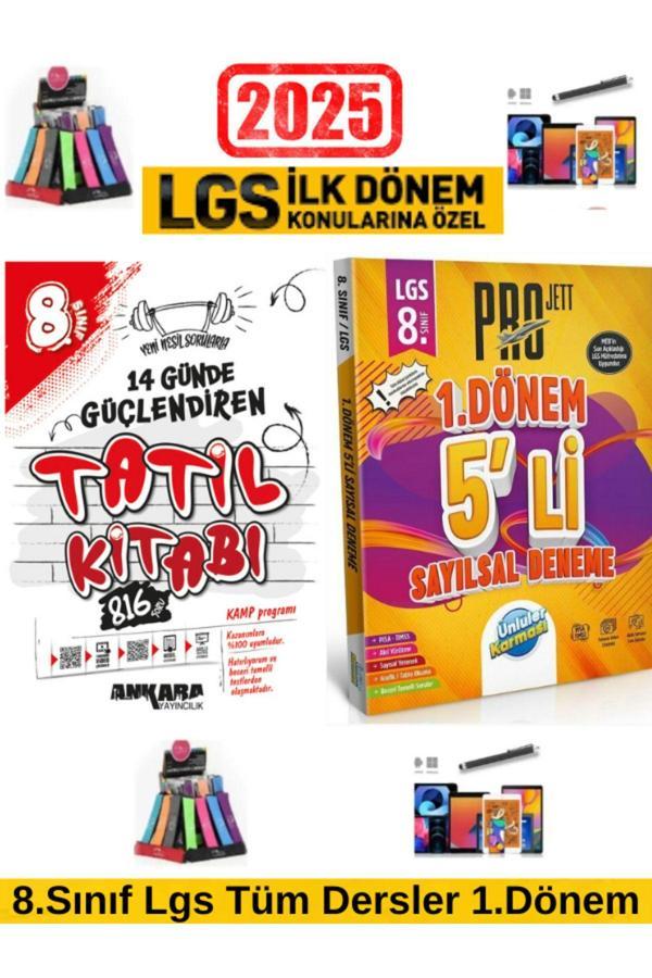 2025 8.Sınıf Lgs 1.Dönem Güçlendiren Tatil Kamp +Ünlüler Sempatik Sayısal 1.Dönem 5 Deneme+Kalem - Ankara Yayıncılık - Image 1