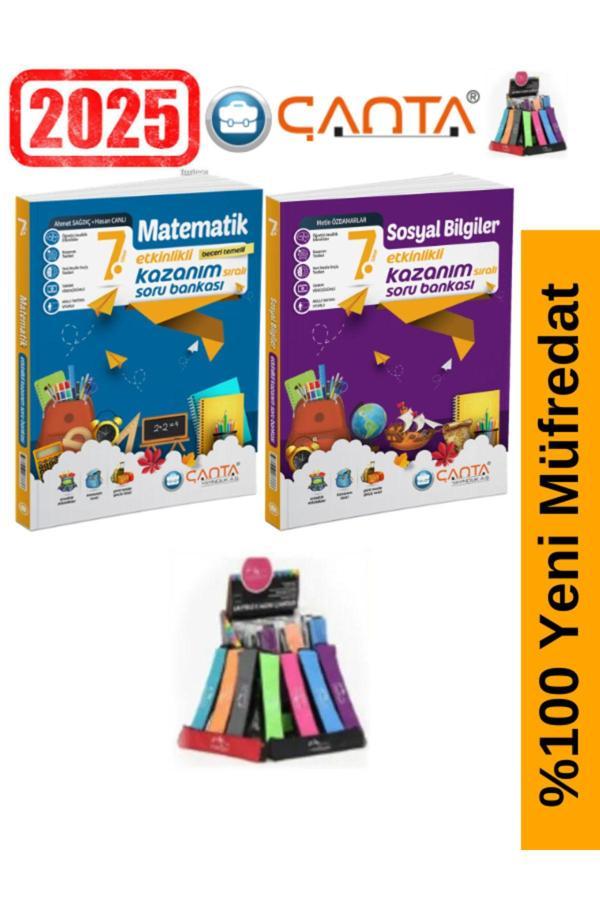 Çanta Yayınları 7.Sınıf Matematik-Sosyal Video Çözümlü Etkinlikli Soru Bankası+Kalemlik - Çanta Yayınları - Image 1