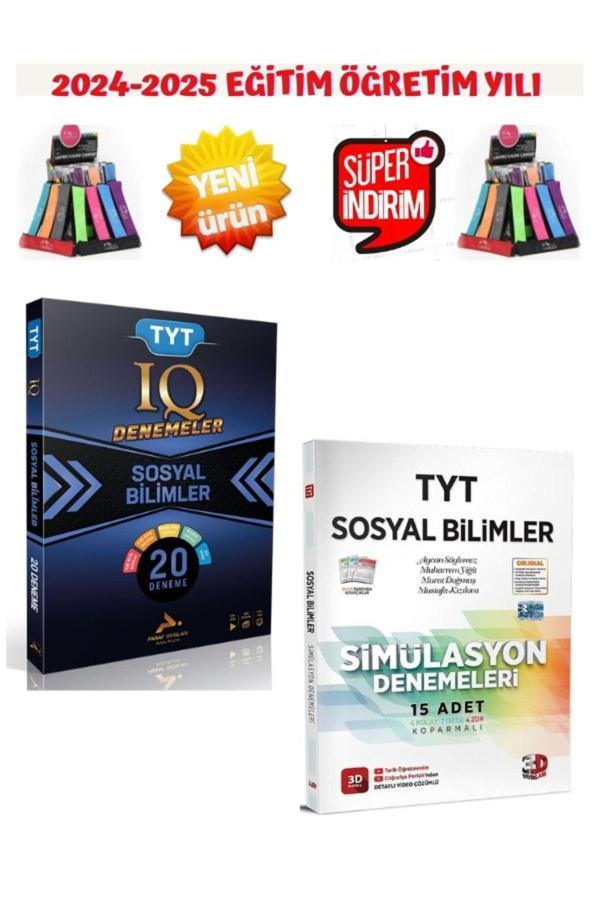 Paraf IQ 2025 Tyt Sosyal 20 Deneme+3D Simulasyon 2025 TYT Sosyal 15 Deneme+Kalemlik - Paraf Yayınları - Image 1