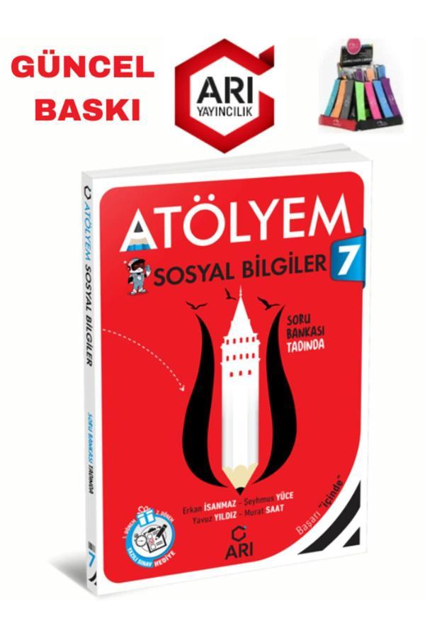 Arı Yayınları Güncel 7.Sınıf Atölyem Sosyal Bilgiler Soru Bankası+Yazılı Eki+Kalemlik - Arı Yayıncılık - Image 1