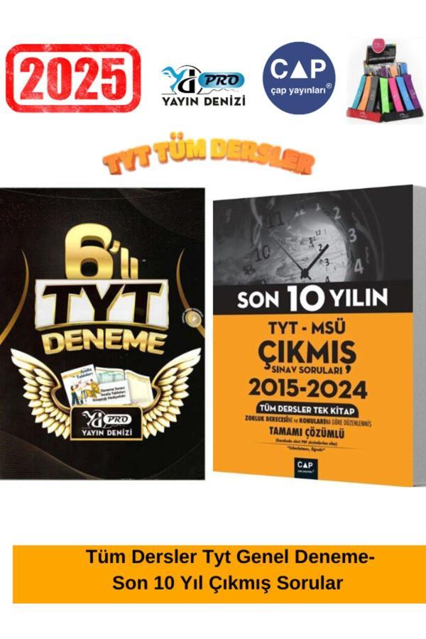 Çap Tyt-Msü Konu Konu Son 10 Yıl Çıkmış+Yayın Denizi Tyt 6 lı Genel Deneme Seti+Kalemlik - Çap Yayınları - Image 1