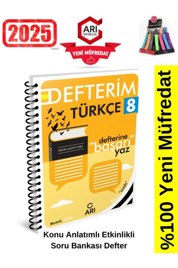Arı Yayınları 2025 8.Sınıf Türkçe Konu Anlatımlı Etkinlik Soru Bankası+Kalemlik - Arı Yayıncılık - Image 1