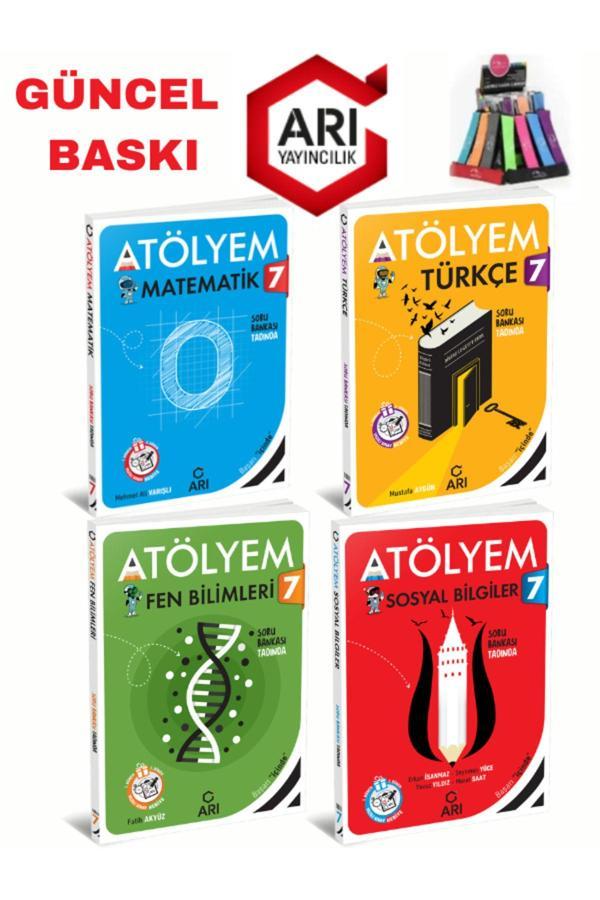 Arı Yayınları Güncel 7.Sınıf Atölyem Tüm Dersler(4 Kitap)Soru Bankası+Yazılı Eki+Kalemlik - Arı Yayıncılık - Image 1