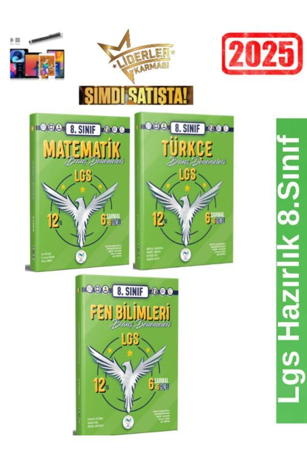 AV 8.Sınıf Matematik12-Fen12-Türkçe12 Branş Deneme Seti+Kalem - Av Yayınları - Image 1