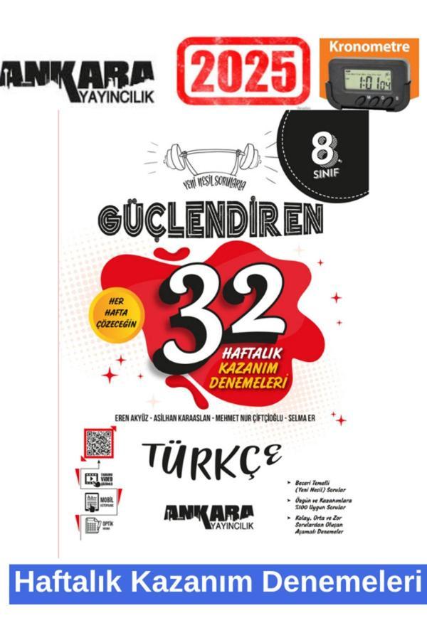 Güçlendiren 2025 8.Sınıf Lgs Kazandıran Türkçe 32 Haftalık Branş Deneme +Kronometre - Bilgi Sarmal Yayınları - Image 1