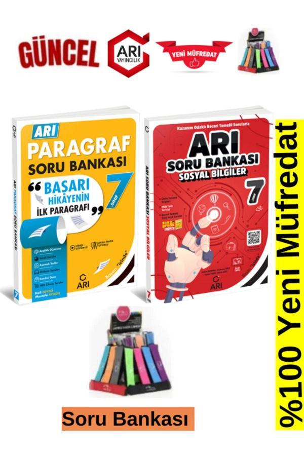 Arı Yayınları Güncel 7.Sınıf Paragraf-Sosyal Soru Bankası Seti+Kalemlik - Arı Yayıncılık - Image 1
