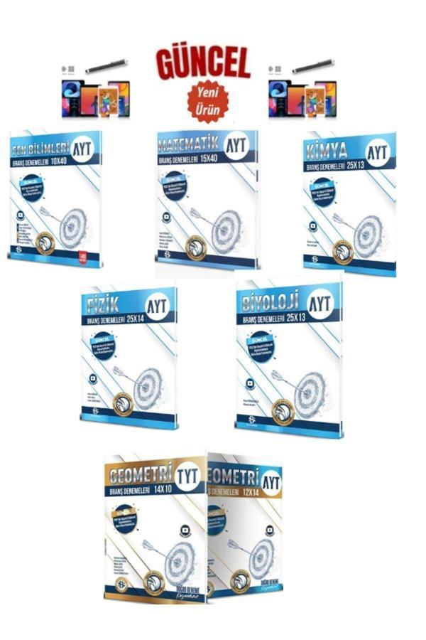 Güncel Ayt Sayısal Deneme Seti(Fen-Mat-Fizik-Kimya-Biyoloji-Geo)6 Kitap(2168Soru)+Kalem - Bilgi Sarmal Yayınları - Image 1