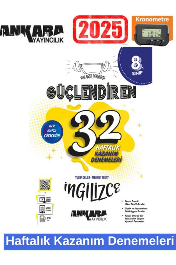 Güçlendiren 2025 8.Sınıf Lgs Kazandıran İngilizce 32 Haftalık Branş Deneme +Kronometre - Bilgi Sarmal Yayınları - Image 1