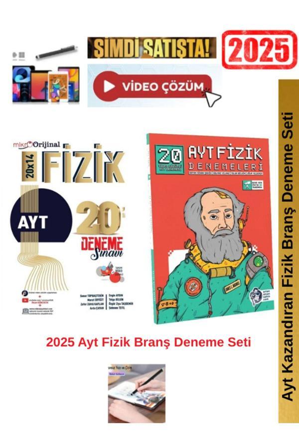 Mikro Orijinal Ayt Fizik 20x14 lü Deneme+Ertan Sinan Şahin Ayt Fizik 20 Li Deneme+Android Kalem - Orijinal Yayınları - Image 1