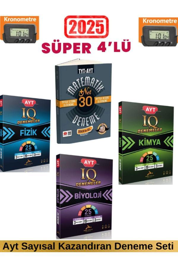 2025 Bıyıklı TYT-AYT Matematik 10 Deneme+Paraf IQ Ayt Fizik 25+Kimya25+Biyoloji25 Deneme - Bıyıklı Matematik Yayınları - Image 1