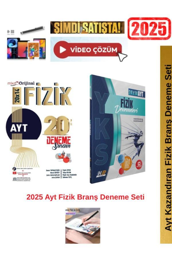 Mikro Orijinal Ayt Fizik 20x14 lü Deneme+Hız ve Renk Ayt Fizik 24x14 Deneme Seti+Android Kalem - Orijinal Yayınları - Image 1
