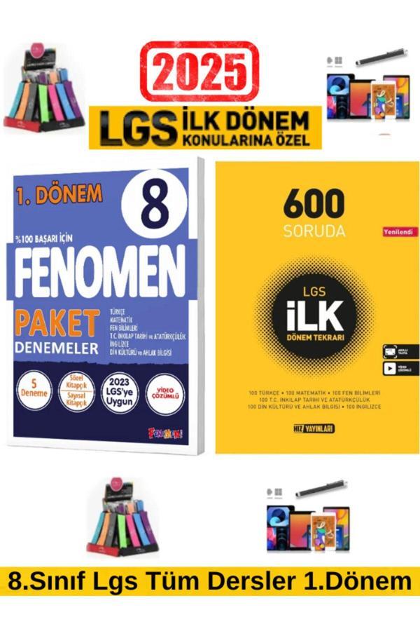 2025 8.Sınıf Lgs 1.Dönem 8 Li Paket Deneme+Hız  8.Sınıf Lgs 600 Soruda 1.Dönem Tekrar - Fenomen Yayıncılık - Image 1
