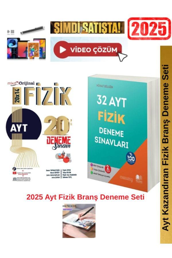 Mikro Orijinal Ayt Fizik 20x14 lü Deneme+Nihat Bilgin Ayt Fizik 32 li Deneme Seti+Android Kalem - Orijinal Yayınları - Image 1