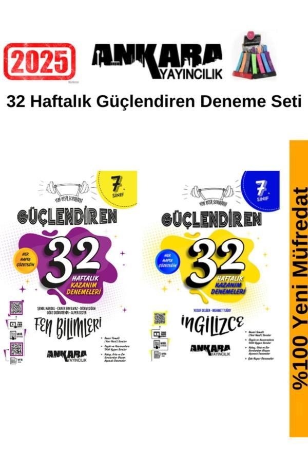 Ankara 7.Sınıf Güçlendiren Fen-İngilizce 32 Hafta Deneme Seti+Kalemlik - Ankara Yayıncılık - Image 1