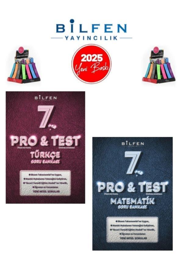 2025 7.Sınıf Lgs Hazırlık Protest Türkçe-Matematik Soru Bankası+Cambridge Kalemlik - Bilfen Yayınları - Image 1