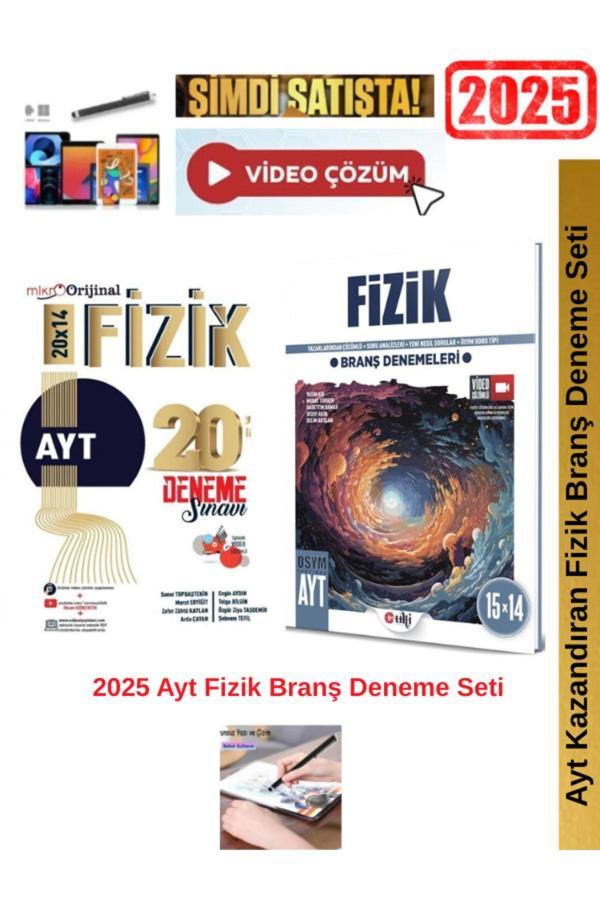 Mikro Orijinal Ayt Fizik 20x14 lü Deneme+Ulti Ayt Fizik 15x14 lü Deneme Seti+Android Kalem - Orijinal Yayınları - Image 1