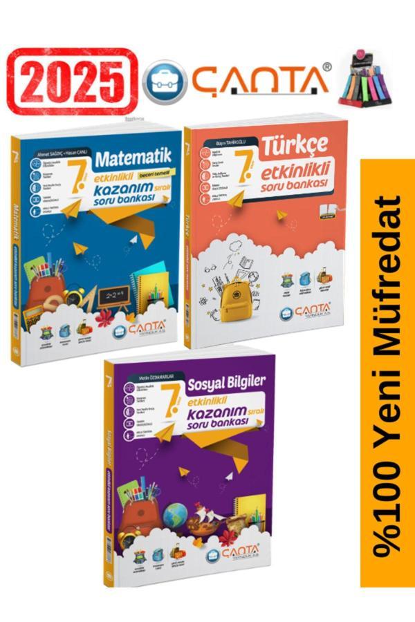 Çanta Yayınları 7.Sınıf Matematik-Türkçe-Sosyal Video Çözümlü Etkinlikli Soru Bankası+Kalemlik - Çanta Yayınları - Image 1