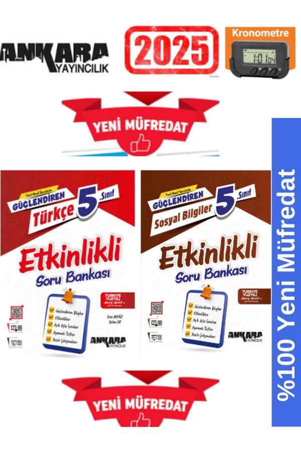 Güçlendiren 2025 5.Sınıf Türkçe-Sosyal Bilgiler Etkinlikli Soru Bankası+Kronometre(Yeni Ürün) - Ankara Yayıncılık - Image 1