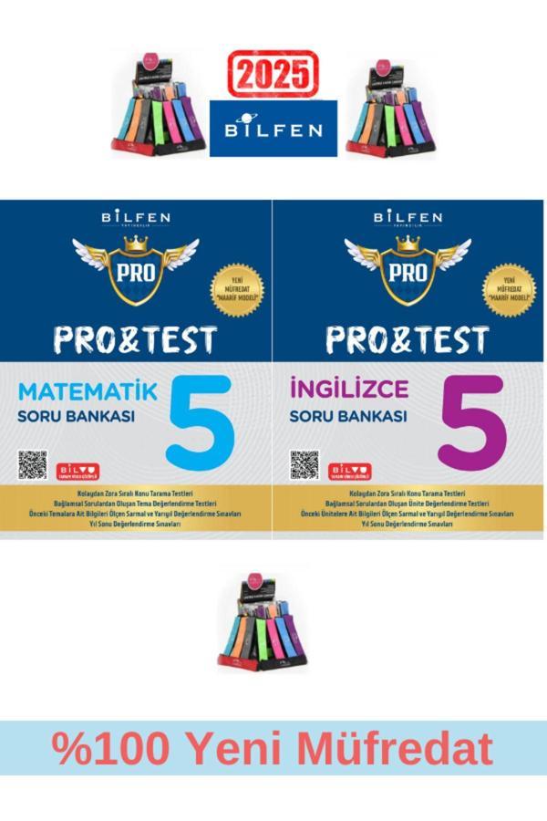 Güncel Protest 5.Sınıf %100 Yeni Matematik-İngilizce Soru Bankası Seti+Kalemlik - Bilfen Yayınları - Image 1