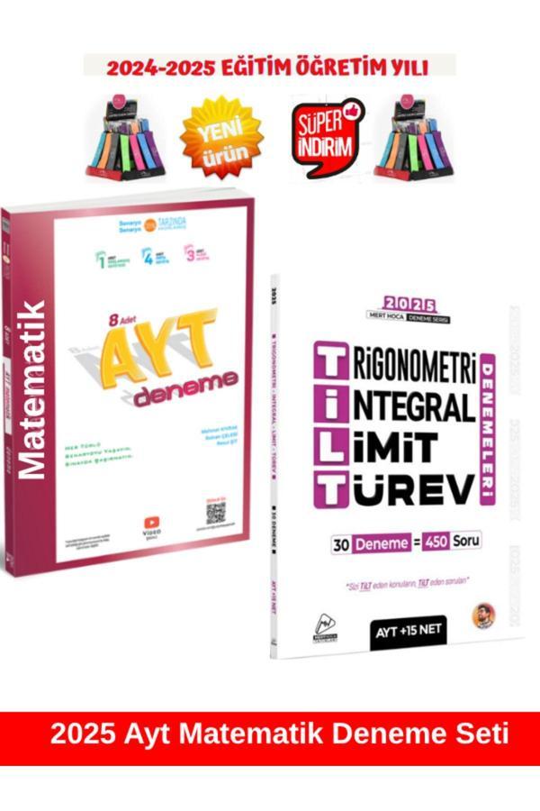2025 Ayt Matematik 8'li Deneme+Mert Hoca 2025 AYT TİLT Trigonometri İntegral Limit Türev 30 Deneme - Üç Dört Beş Yayınları - Image 1