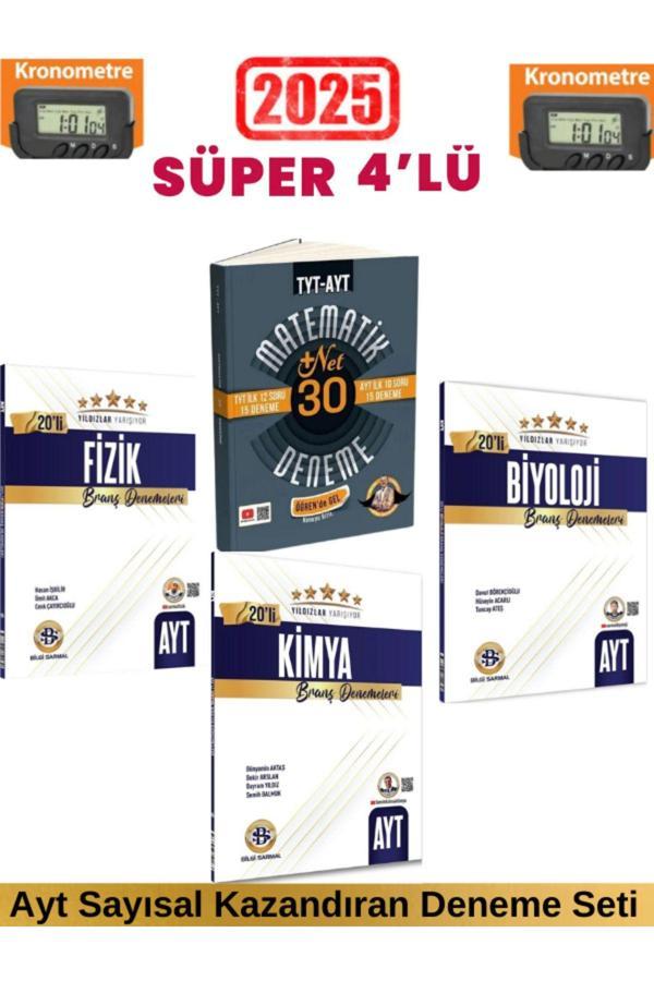 Güncel Ayt Enerji Fizik20+Kimya20+Biyoloji20 Deneme+Bıyıklı TytAyt Matematik 10 Deneme+Kronometre - Palme Yayınları - Image 1