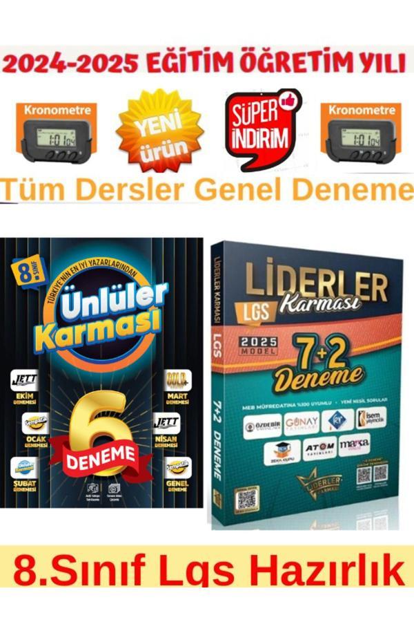 Ünlüler 8.sınıf 6 Farklı Yayın Karma Deneme Liderler Karması 7 2 Lgs Tüm Dersler 7 2 Deneme - Ünlüler Karması - Image 1