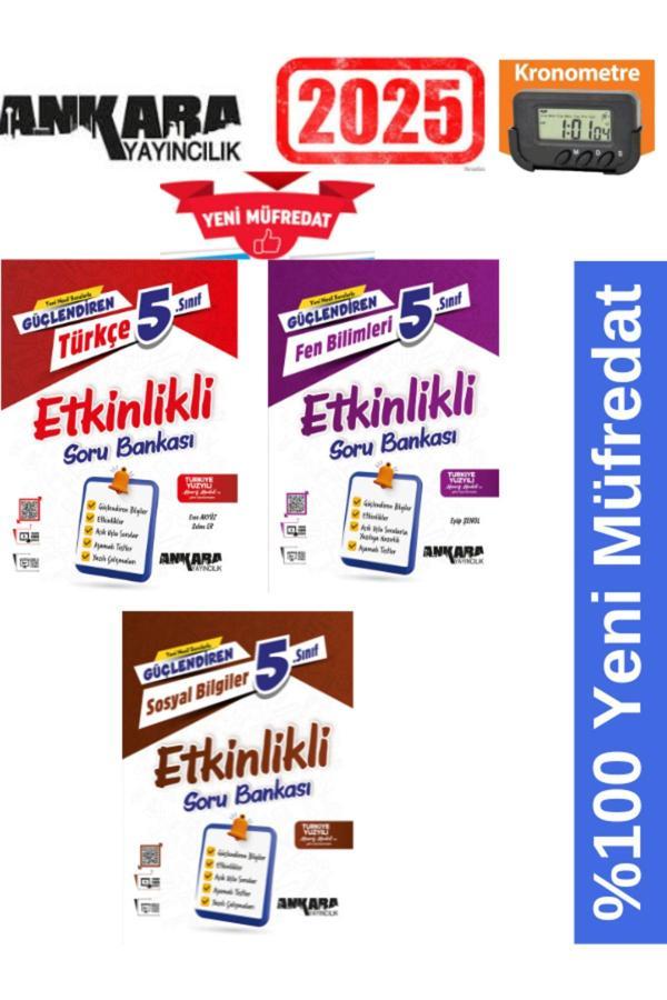 Güçlendiren 2025 5.Sınıf Türkçe-Fen-Sosyal Etkinlikli Soru Bankası+Kronometre(Yeni Ürün) - Ankara Yayıncılık - Image 1