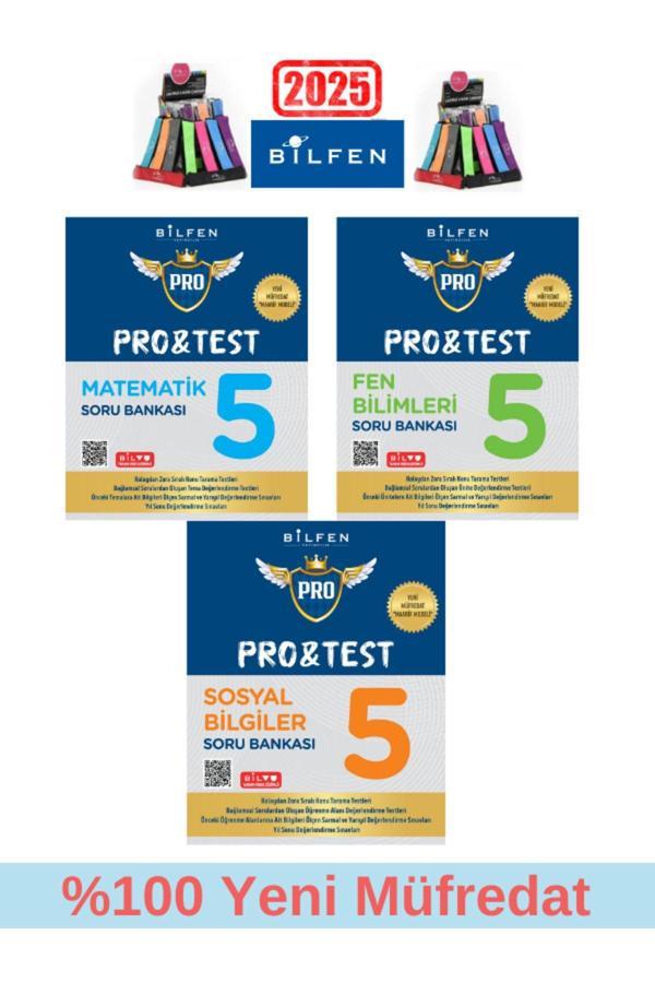 Güncel Protest 5.Sınıf %100 Yeni Matematik-Fen-Sosyal Soru Bankası Seti+Kalemlik - Bilfen Yayınları - Image 1